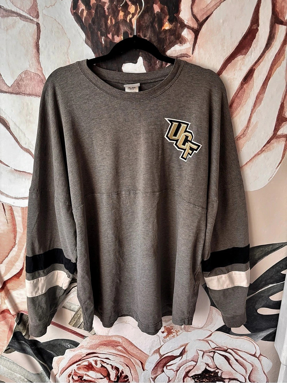 Spirit Jersey UCF Knights Ombre Long Sleeve T-Shirt Gray & Black XL